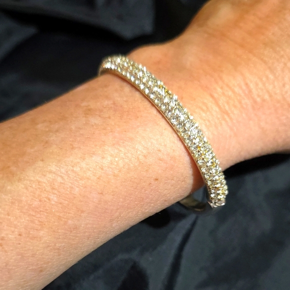 Anne Klein Rhinestone and Gold-Tone Bracelet - Picture 1 of 2